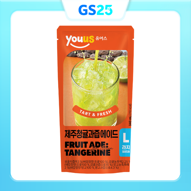  YOUUS Fruit Ade Jeju Green Tangerine 340ml